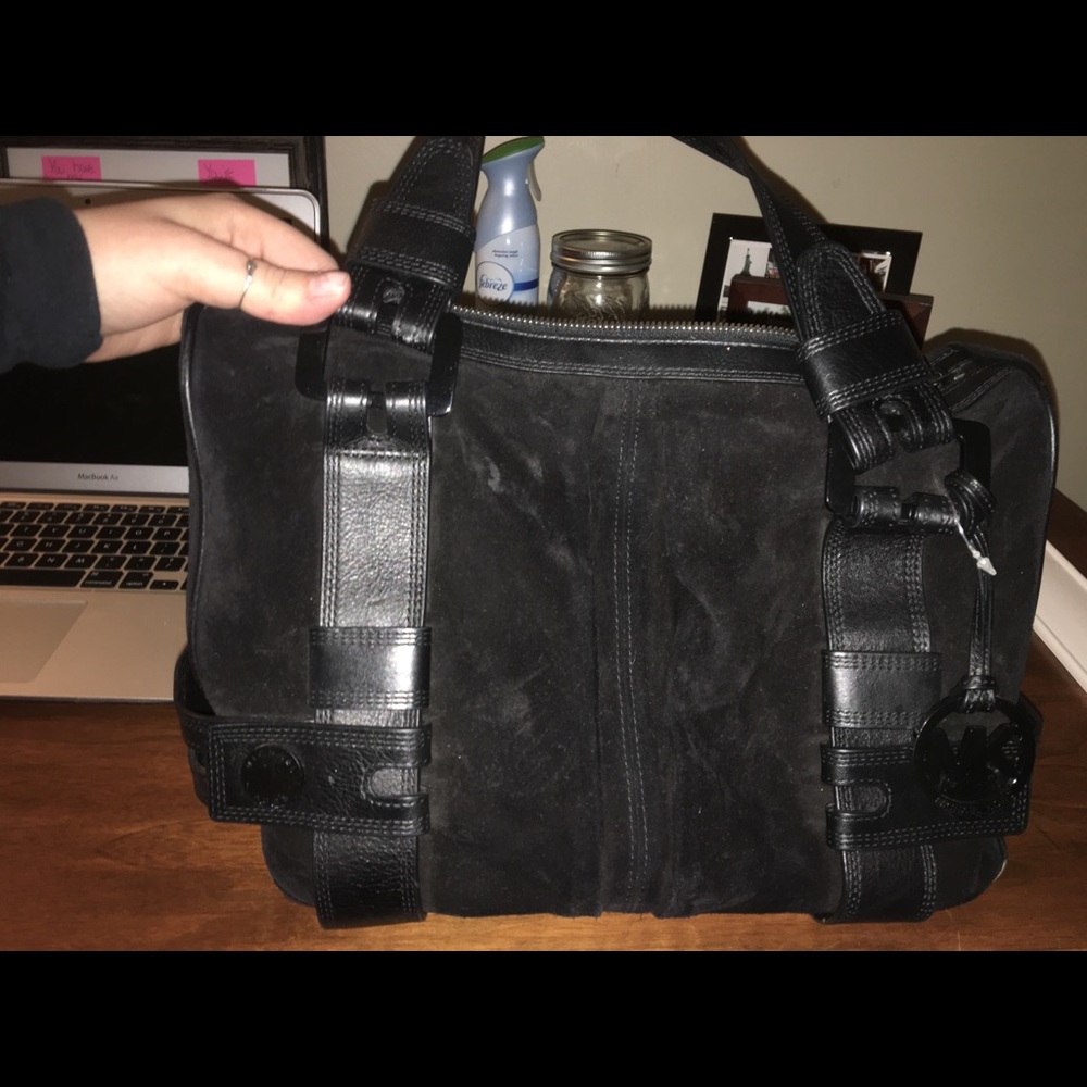 MK suede handbag